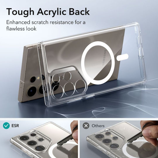 ESR Classic Hybrid Halolock Задна корица Силикон / Пластмаса 2мм Прозрачен (Galaxy S24 Ultra)
