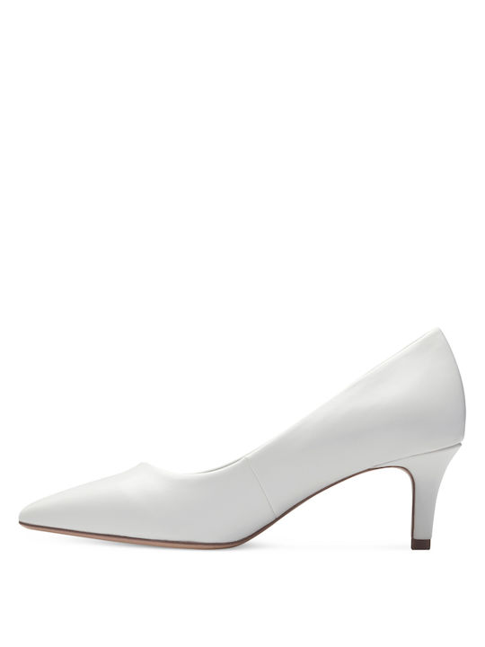 Tamaris Synthetic Leather Pointed Toe White Heels