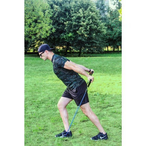 Trizand Röhrenförmige Bänder für das Training mit Griffen Set 5Stück Mehrfarbig 0.13m