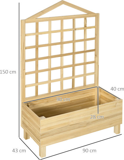 Outsunny Ζαρντινιέρα Ξύλινη ξύλο ελάτης 90x43x150εκ.