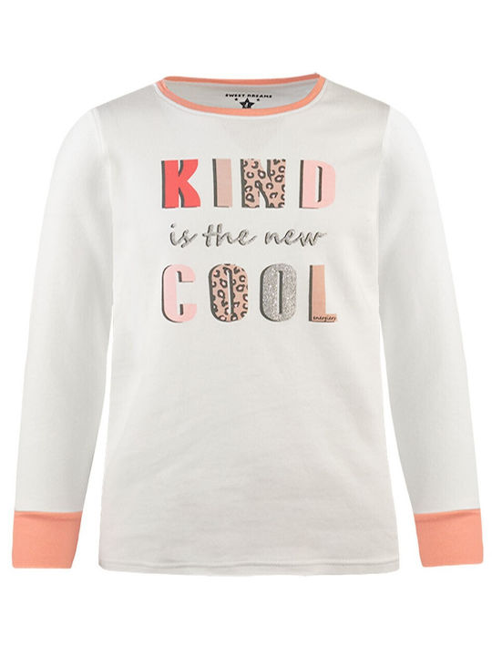 Energiers Kids Pyjamas Winter Cotton Ecru