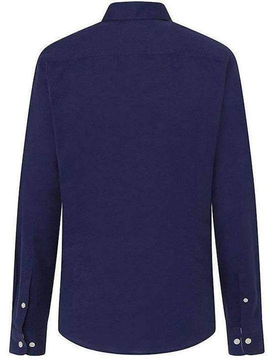 Hackett Men's Shirt Long Sleeve Cotton navy