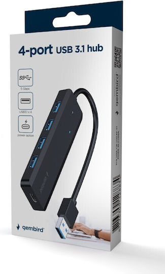 Gembird Hub 4 Porturi USB 3.1 Cu Conectare USB-A