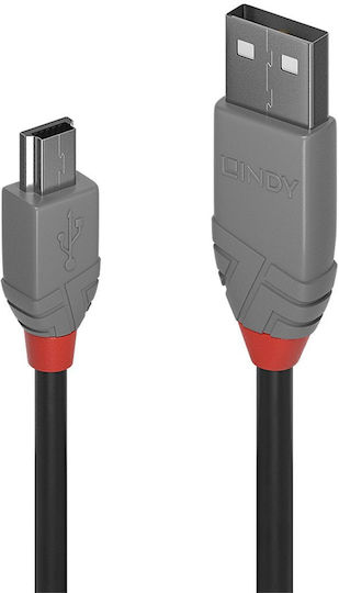 Lindy USB 2.0 Cablu USB-A - USB-B / USB-A Negru 0.2m 36720