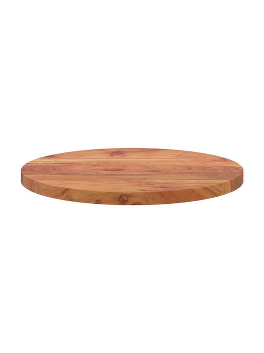 vidaXL Rund Tischoberfläche aus Massivholz in Braun Farbe 50x50x2.5cm 370048 1Stück