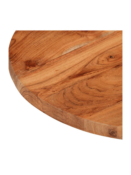 vidaXL Rund Tischoberfläche aus Massivholz in Braun Farbe 50x50x2.5cm 370048 1Stück