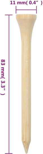 vidaXL Ball Placement Pegs Cane Golf 1pcs