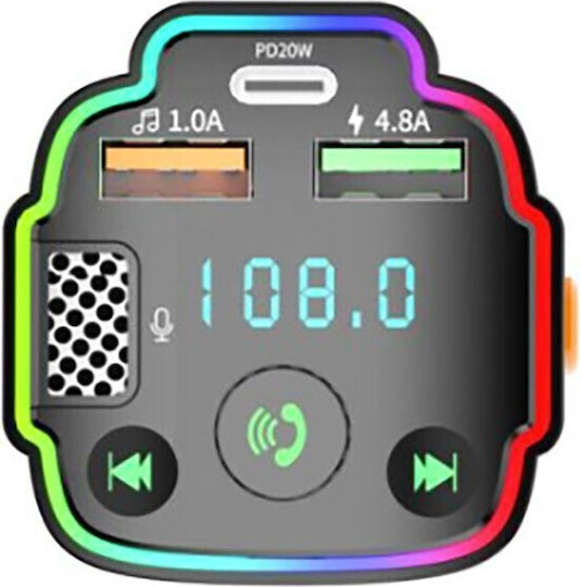 Awei FM Transmitter Αυτοκινήτου με Bluetooth