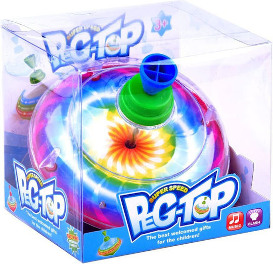 Spinning Top Rainbow cu lumină