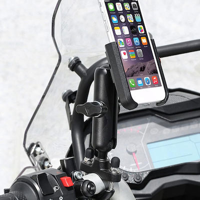 Motowolf Halterung Telefon Motorrad mit verstellbarem Arm 3.5-6.5" für Lenkrad