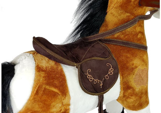 Lean Toys Plastic Rocking Toy Horse Brown