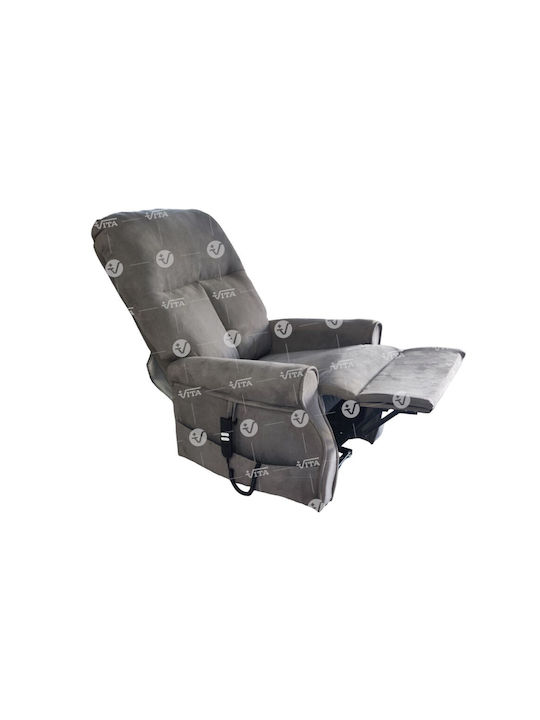 Iris Πολυθρόνα Relax με Υποπόδιο Mf Grey 80x90x108cm