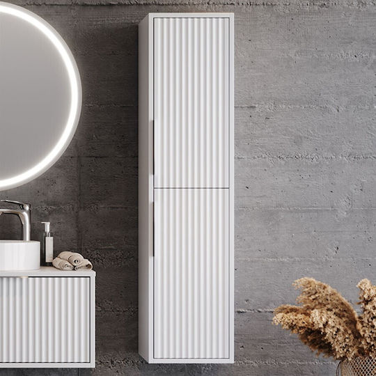 Martin Coloană de Baie pentru Perete Hole 34 cu Finisaj Laccato Matt M35xB32xY160cm Alb