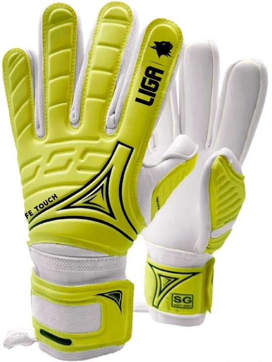 Liga Sport Adults Goalkeeper Gloves Yellow