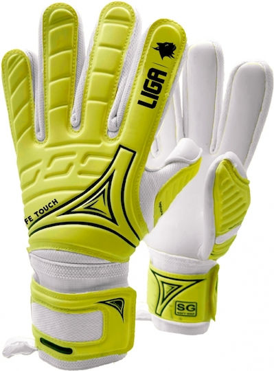 Liga Sport Adults Goalkeeper Gloves Yellow