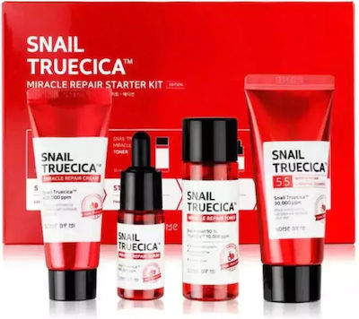 Some By Mi Snail Truecica Σετ Skin Care Set for Moisturizing , Facial Cleaning & Brightening with Face Cleanser , Face Cream & Facial Lotion