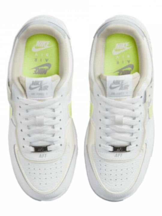 Air Force 1 Damen Flatforms Sneakers Weiß