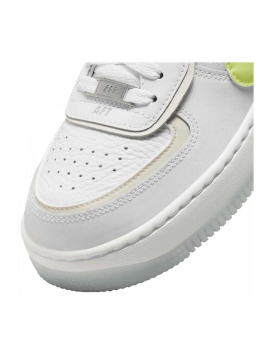 Air Force 1 Damen Flatforms Sneakers Weiß