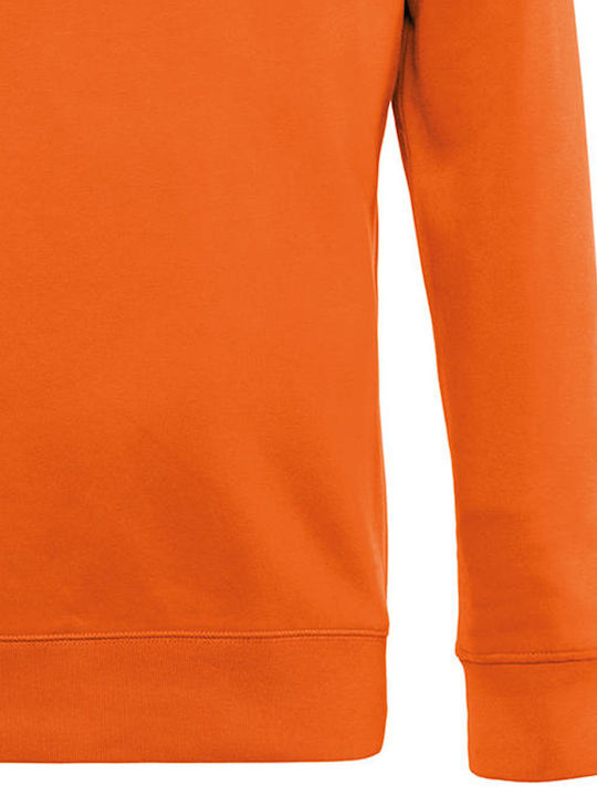 B&C King Men's Long Sleeve Promotional Sweatshirt Pure Orange