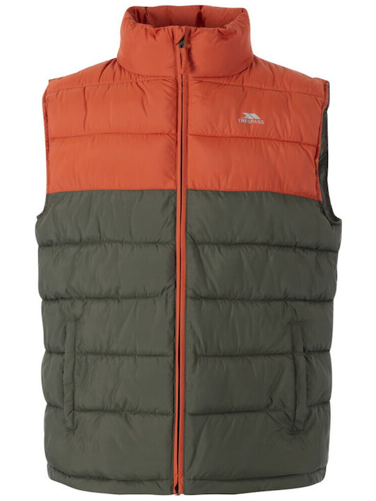 Oskar Men's Sleeveless Puffer Jacket Waterproof and Windproof Burnt Orange