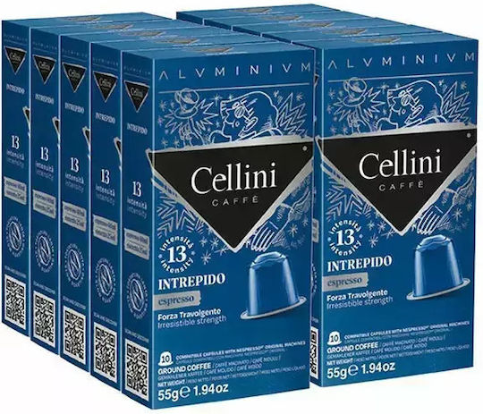 Cellini Κάψουλες Espresso Aluminium Συμβατές με Μηχανή Nespresso 10caps