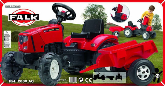 Kids Foot-to-Floor Ride On Tractor with Trailer & Pedal Red