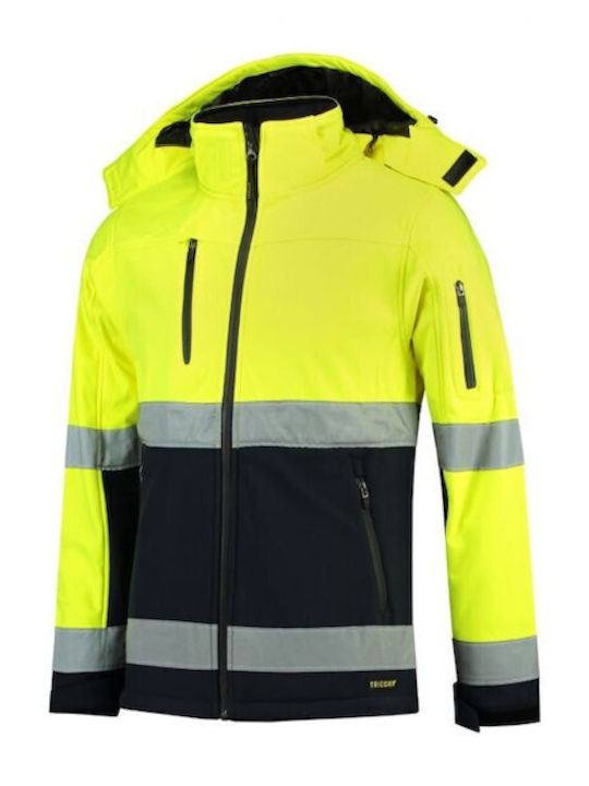 Rimeck Work Jacket Softshell with Hood Yellow