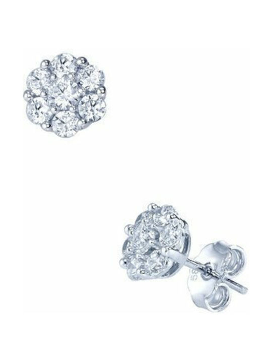 Fa Cad'oro Earrings made of Platinum with Stones