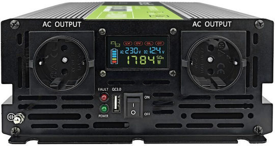 Green Cell Inverter Αυτοκινήτου Καθαρού Ημιτόνου για 12V DC