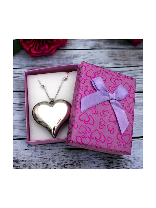 Necklace with design Heart from Steel