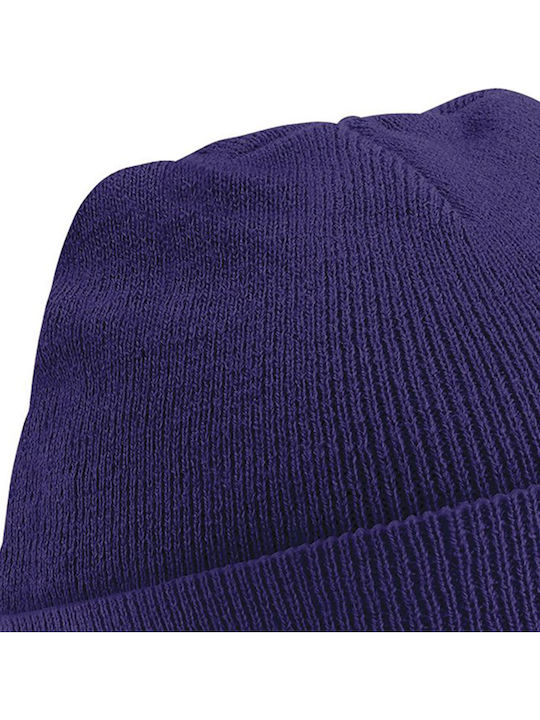 B45 Beanie Unisex Σκούφος Πλεκτός σε Μωβ χρώμα