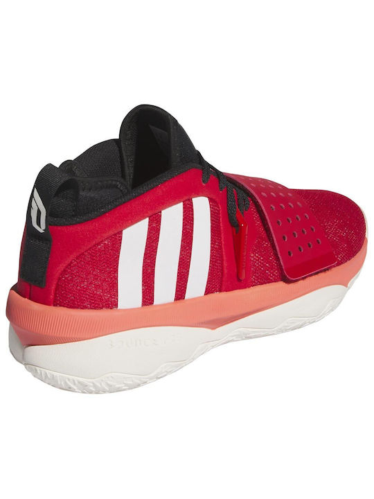 Adidas Dame 8 EXTPLY Ψηλά Μπασκετικά Παπούτσια Κόκκινα