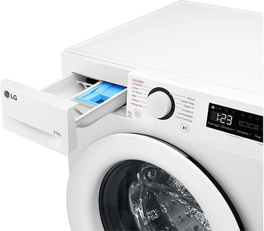 LG Πλυντήριο-Στεγνωτήριο Ρούχων 9kg/6kg Ατμού 1400 Στροφές