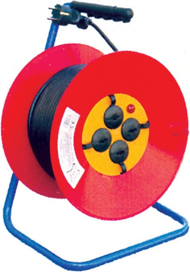CHaralampidis 1 Platz mit Kabel 50m Durchmesser 3 x 2.5mm² Rot
