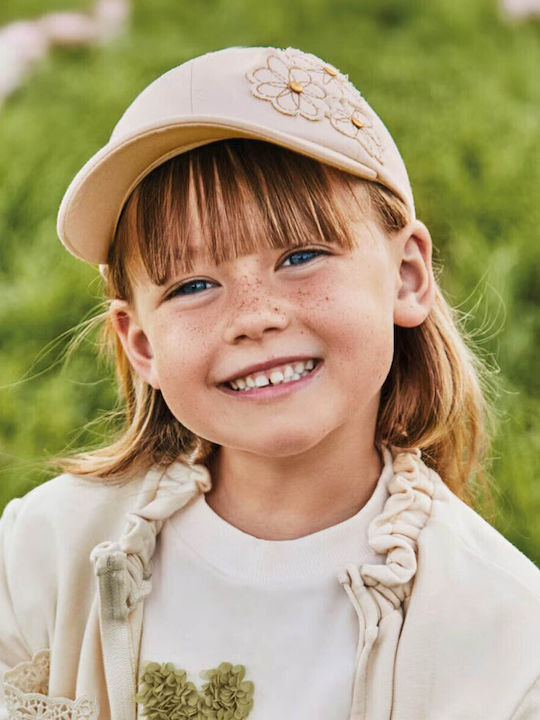 Mayoral Kids' Hat Jockey Fabric Beige