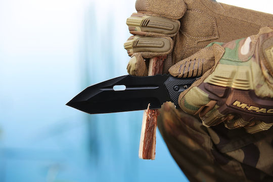 Survival Messer Überleben Schwarz in Hülle