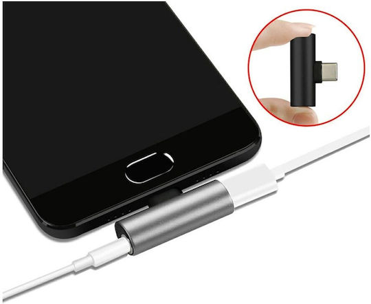 Converter USB-C male to 3.5mm female Silver 1pcs AT000020111