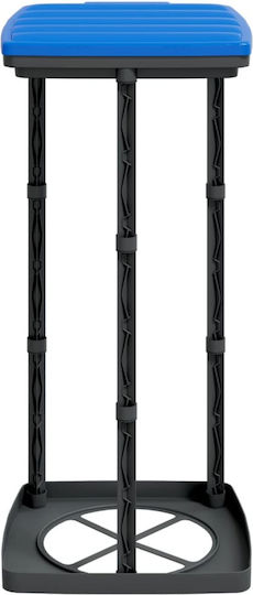 vidaXL Βάση Στήριξης για Σακούλα Πλαστική 28x28x65εκ. 2τμχ Μαύρο/Μπλε