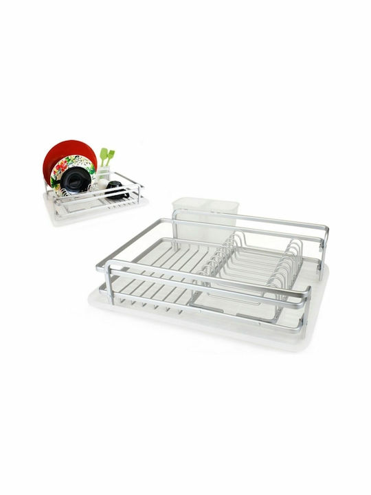 Confortime Dish Drainer Metallic in White Color 43x32x12cm