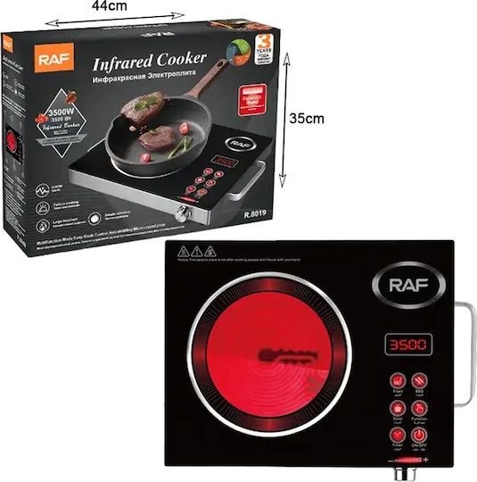 Raf Ceramic Countertop Single Burner Black
