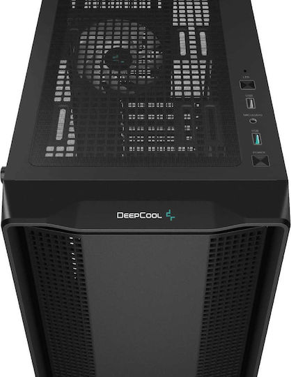 Deepcool CC560 v2 Gaming Midi Tower Κουτί Υπολογιστή με Πλαϊνό Παράθυρο Μαύρο