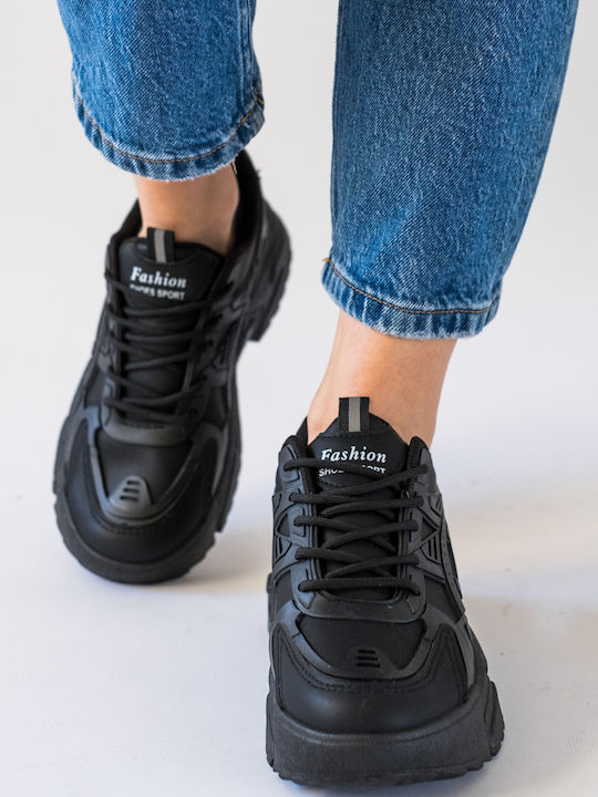 Plato Femei Chunky Sneakers NEGRU