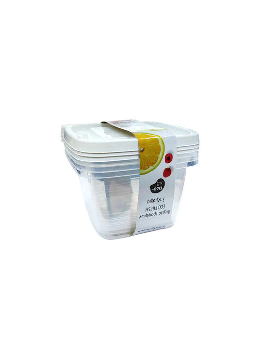 Sidirela Cutie pentru Mâncare Plastic 10x14cm 3buc