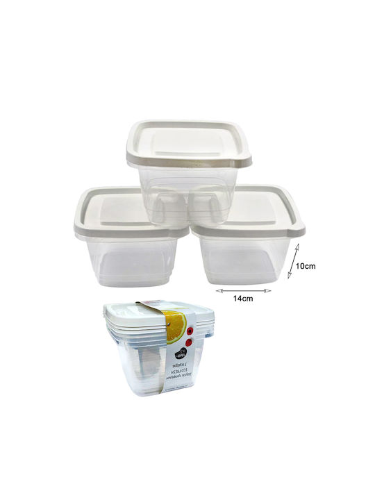 Sidirela Cutie pentru Mâncare Plastic 10x14cm 3buc