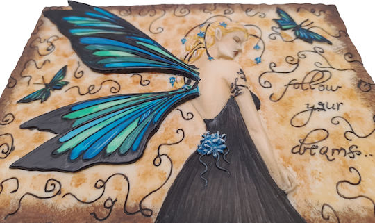 CMSpa CMSpa Handgefertigter Bunter Wandbehang Aus Stoff 15,5x11cm