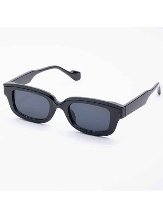 AV Sunglasses Brooklyn Women's Sunglasses with Black Plastic Frame and Black Lens BLACK-UV400