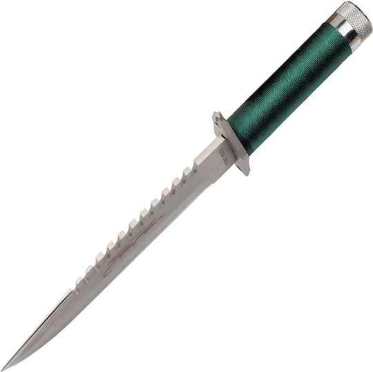 First Blood Нож За Survival Зелен с Кожен Калъф