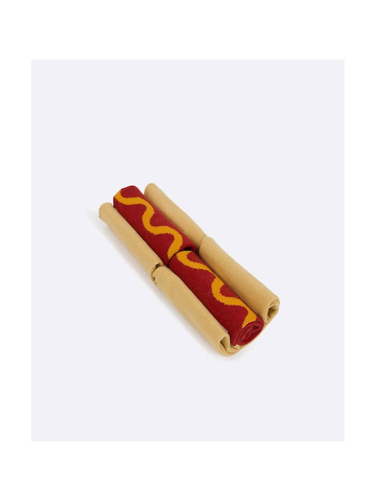 Eat My Socks Hot Dog Ανδρικές Κάλτσες με Σχέδια Πολύχρωμο