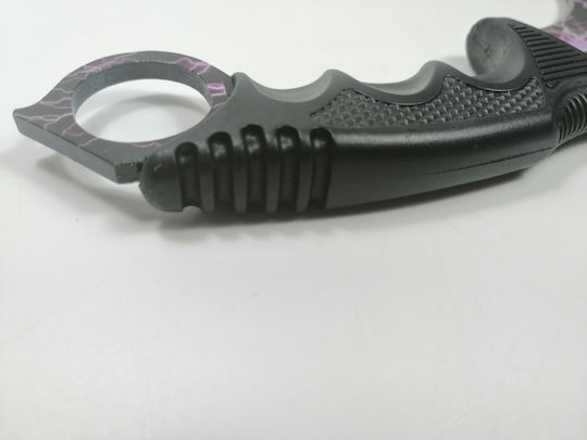 Μωβ Κεραυνός Karambit Μαύρο σε Θήκη