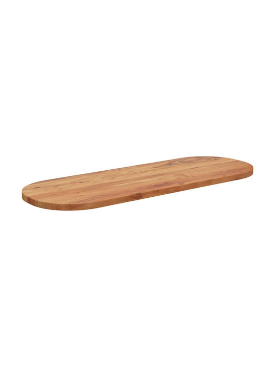vidaXL Oval Table Surface made of Solid Wood Acacia 110x40x2.5cm 370085 1pcs